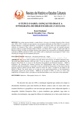 gon&ccedil;alves dias e a etnografia do ihgb em brasil e oceania