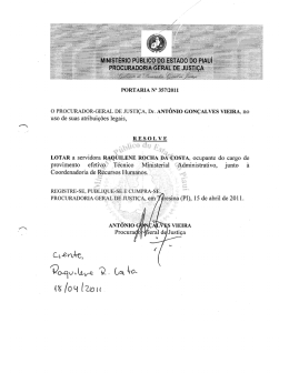 PORTARIA N° 357/2011 O PROCURADOR