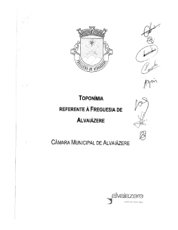 Toponímia de Alvaiázere - Câmara Municipal de Alvaiázere