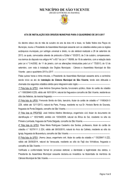 Ata de Instalação dos Orgãos Municipais