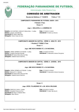 FEDERA&Ccedil;&Atilde;O PARANAENSE DE FUTEBOL