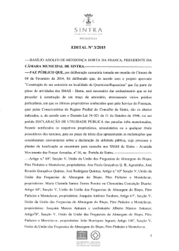 EDITAL N” 3/2015 - Câmara Municipal de Sintra