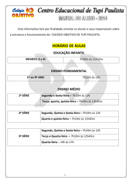 Manual do Aluno - (a) ao Objetivo de Tupi Paulista