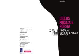 do programa - Funda&ccedil;&atilde;o Cupertino de Miranda