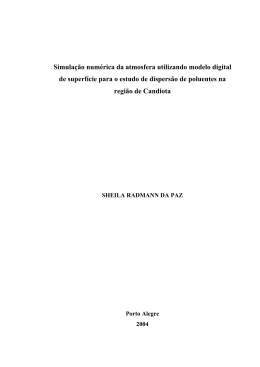 Simula&ccedil;&atilde;o num&eacute;rica da atmosfera utilizando modelo digital