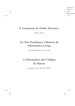 A Geometria do Globo Terrestre Os Tr&ecirc;s Problemas