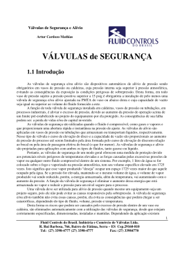 Apostila V&aacute;lvulas de Seguran&ccedil;a e Al&iacute;vio