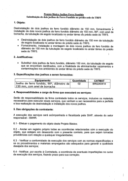 Projeto B&aacute;sico Joelhos Ferro Fundido