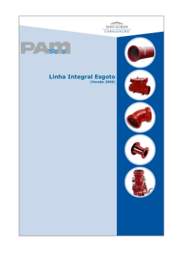 Cat&aacute;logo Linha Integral Esgoto