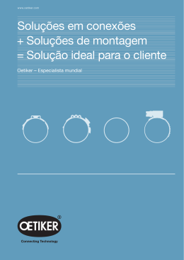 Soluções em conexões + Soluções de montagem