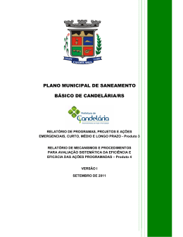 01 de Julho de 2011 Plano de Sanemento B&aacute;sico 02 Plano de