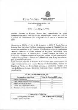 Administração, logística e Contabilidade