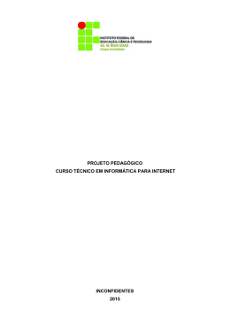 projeto pedag&oacute;gico curso t&eacute;cnico em inform&aacute;tica para