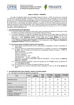 Edital 323-15 - Progepe - Universidade Federal do Paran&aacute;