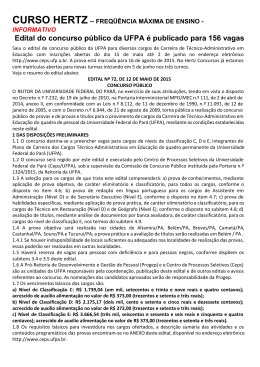 Edital do concurso p&uacute;blico da UFPA &eacute; publicado para