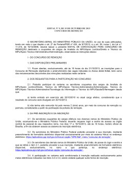 Edital n&ordm; 5, de 15 de outubro de 2013 - Procuradoria