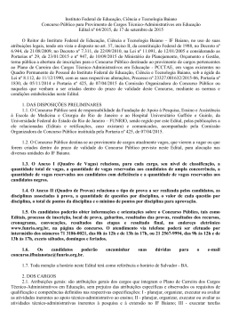 Instituto Federal de Educa&ccedil;&atilde;o, Ci&ecirc;ncia e Tecnologia Baiano