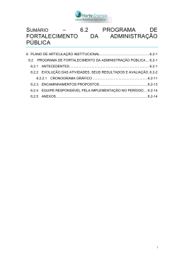 6.2 programa de fortalecimento da administra&ccedil;&atilde;o p&uacute;blica