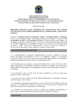 Edital de Abertura N&ordm; 111/2011