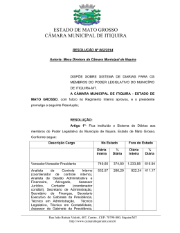 resolução n 002-2014 - Câmara Municipal de Itiquira