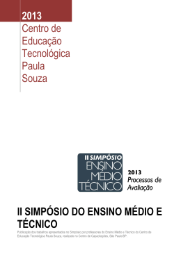 2013 - Ensino M&eacute;dio