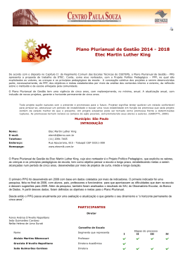 Plano Plurianual de Gest&atilde;o 2014