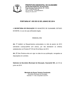 prefeitura municipal de guanambi portaria n&ordm;. 055 de 03 de junho de