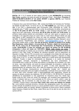 A Doutora Ana Lucia Schmidt Rizzon, MM. Juiz(a) de