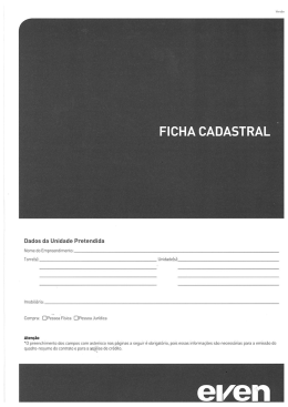 Ficha cadastral - Even Parcerias