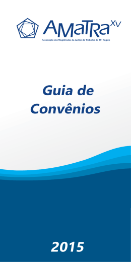 Guia de Conv&ecirc;nios 2015