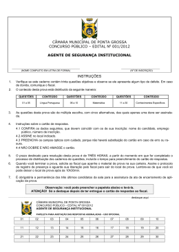 Agente de Seguran&ccedil;a Institucional