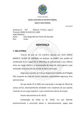 Desvio de Fun&ccedil;&atilde;o 50384-35.2010.4.01.3400