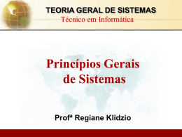 Princípios Gerais de Sistemas