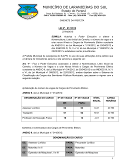 LEI 017/2015 - Laranjeiras do Sul
