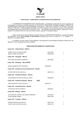 1&deg; Convoca&ccedil;&atilde;o - Companhia de Saneamento de Alagoas