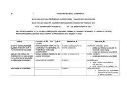 vagas especialização ou curso exigido experiência