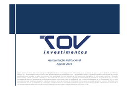 TOV Investimentos - Apresentação 20110805