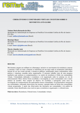 Vers&atilde;o de Impress&atilde;o - Revista Brasileira de Marketing