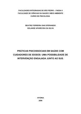 pr&aacute;ticas psicossociais em sa&uacute;de com cuidadores de idosos
