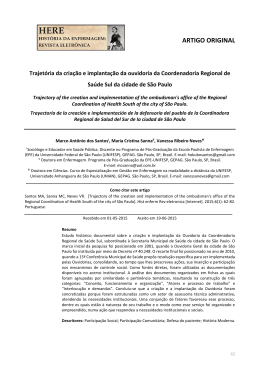 ARTIGO ORIGINAL - Hist&oacute;ria de Enfermagem: Revista Eletr&ocirc;nica