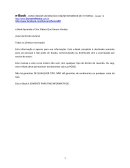 e-Book Venda Com V&iacute;deos