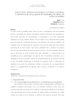 Liga&ccedil;&atilde;o entre viv&ecirc;ncias profissionais e actividades