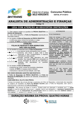 ANALISTA DE ADMINISTRA&Ccedil;&Atilde;O E FINAN&Ccedil;AS