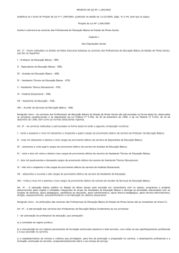 PROJETO DE LEI N&ordm; 1