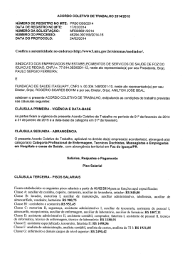 ACORDO COLETIVO DE TRABALHO 2014/2015