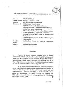 Processo: 4421 0000006120134 8 - Minist&eacute;rio da Previd&ecirc;ncia Social