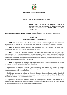 GOVERNO DO ESTADO DO PARÁ LEI Nº 7.796, DE 14