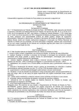 L E I N&deg; 7.594, DE 28 DE DEZEMBRO DE 2011 Disp&otilde;e sobre a