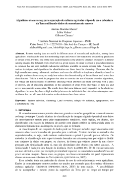 Algoritmos de clustering para separa&ccedil;&atilde;o de culturas agr&iacute;colas e