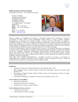 jos&eacute; manuel pinto paix&atilde;o - Faculdade de Ci&ecirc;ncias da Universidade